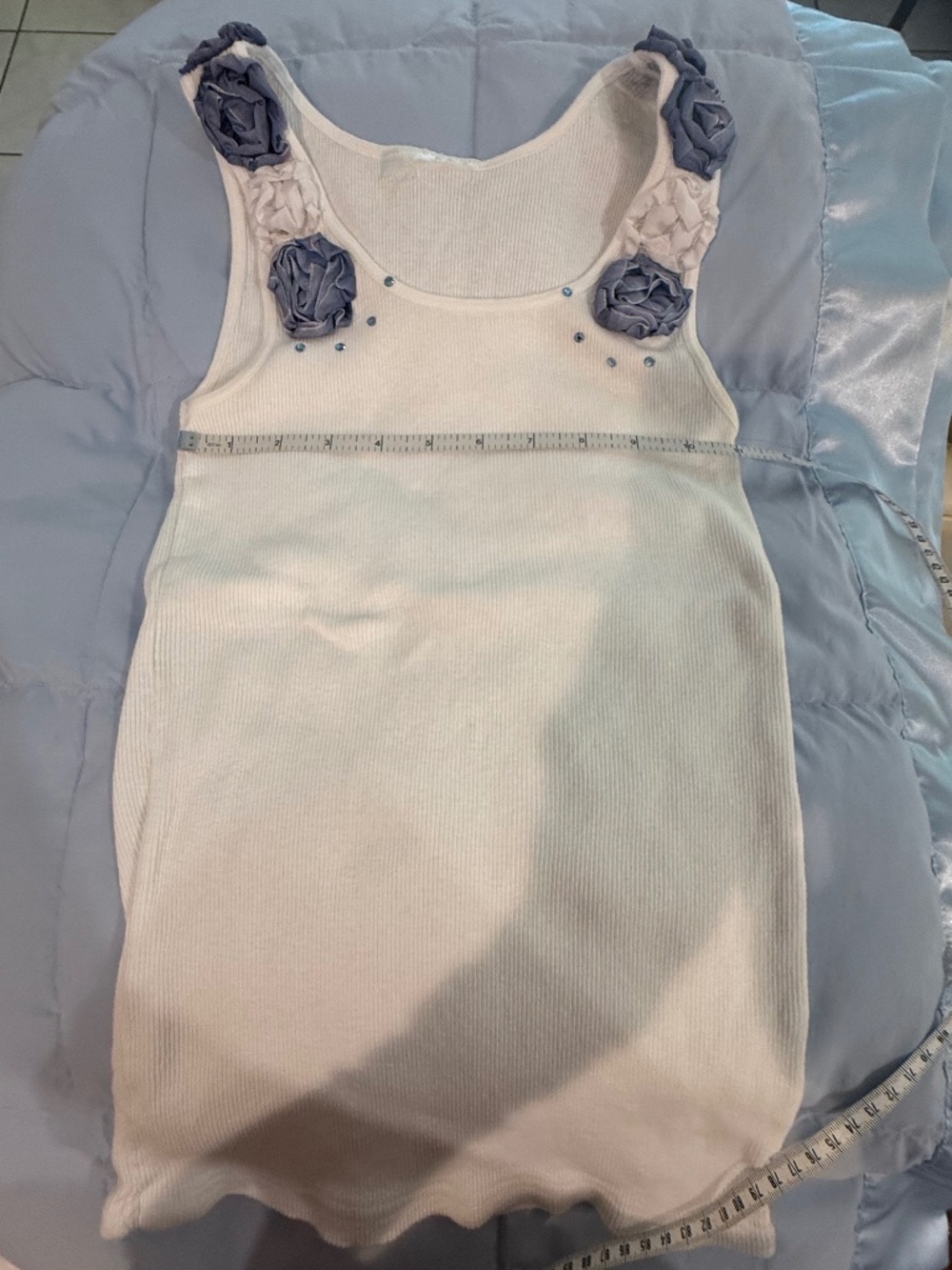 ENCHANTING TANK WITH ROSETTES, XS